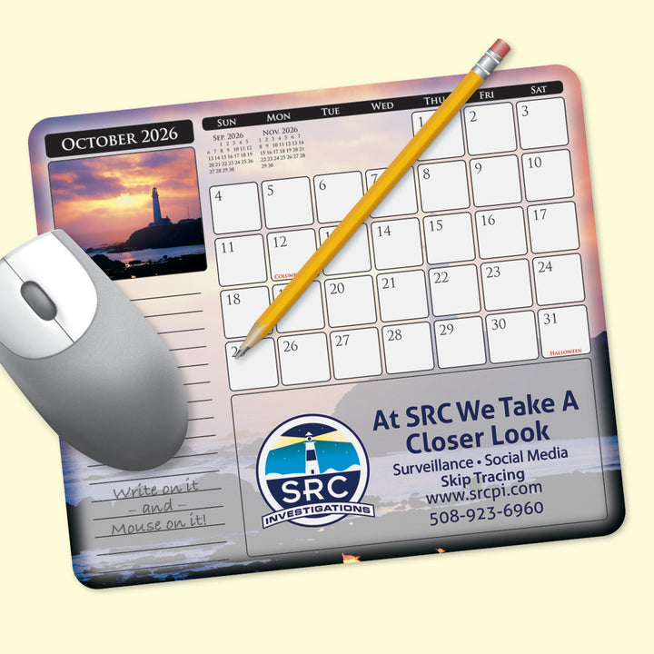 MousePaper Calendar 12 Month 7.25"x8.5"x.015" Mouse Pad