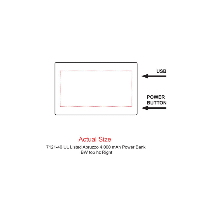 UL Listed Abruzzo 4,000 mAh Power Bank