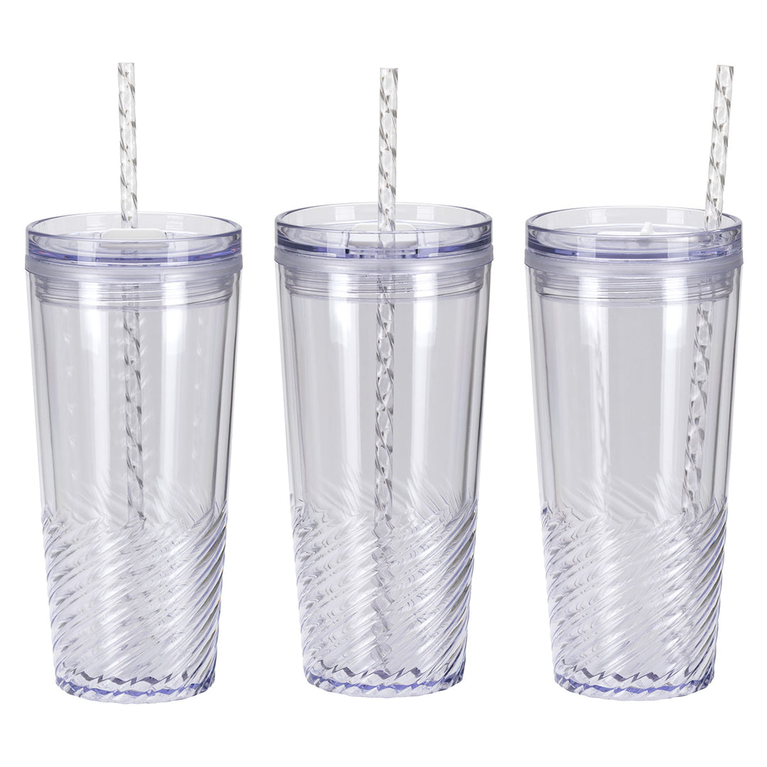 Clio 20 oz  2-in-1 Recycled Acrylic Straw Tumbler