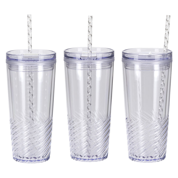 Clio 20 oz  2-in-1 Recycled Acrylic Straw Tumbler
