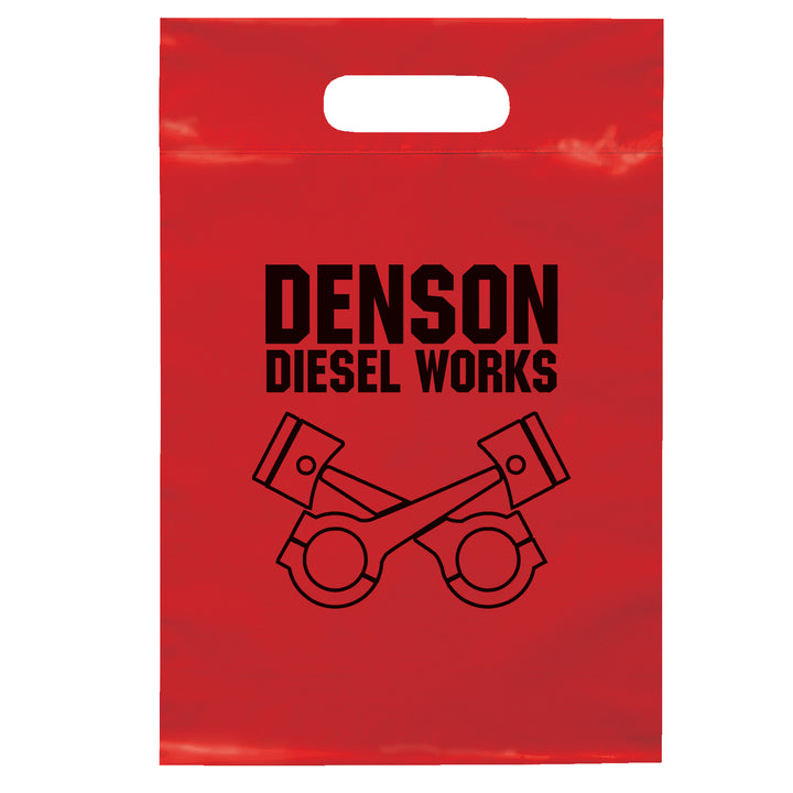 Die Cut Handle Bag - 9 1/2W x 14H - Flexo Ink Print