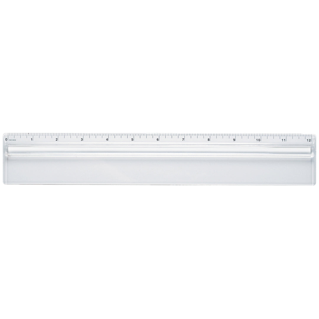 Plastic 12" Ruler With Magnifying Glass