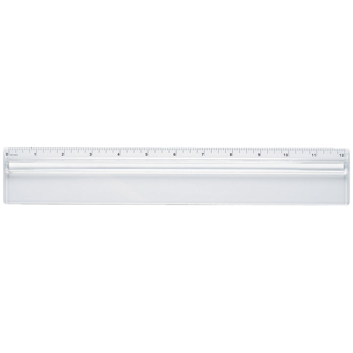 Plastic 12" Ruler With Magnifying Glass