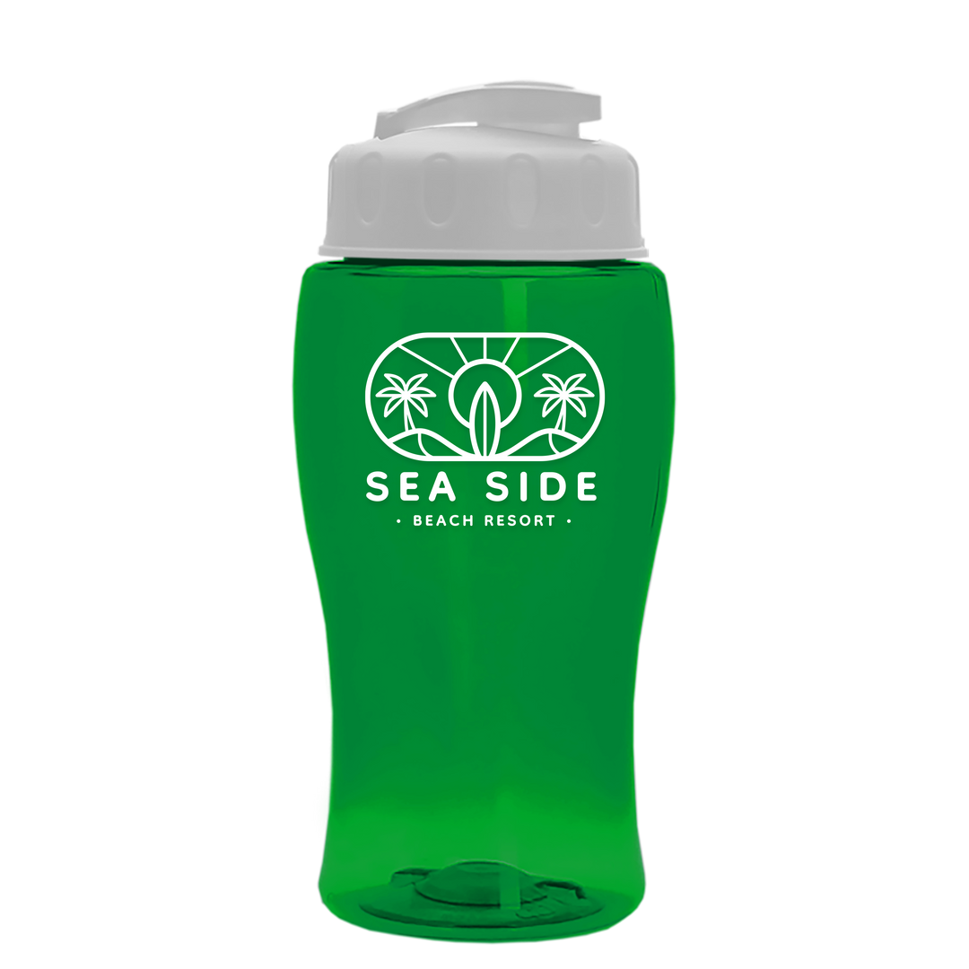 Poly-Pure Jr. - 18 oz. Transparent Bottle with USA Flip