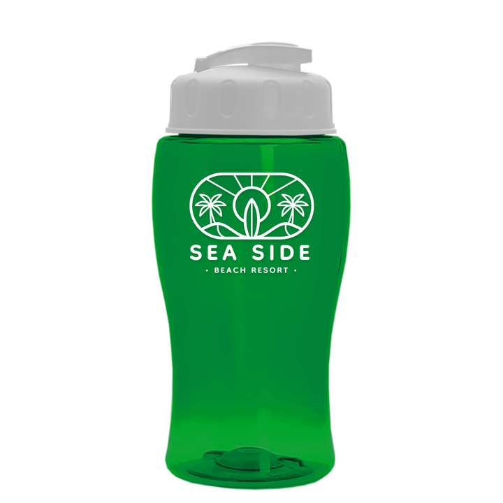 Poly-Pure Jr. - 18 oz. Transparent Bottle with USA Flip