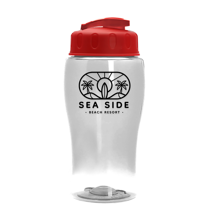 Poly-Pure Jr. - 18 oz. Transparent Bottle with USA Flip