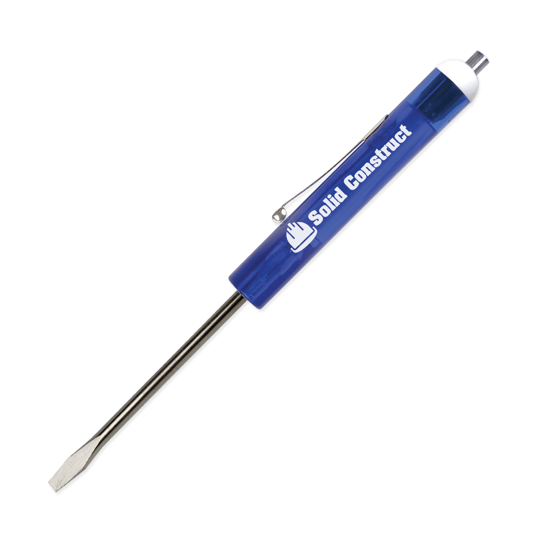 Pocket Screwdriver 1/8" Flat Tip Blade + Magnetic Top