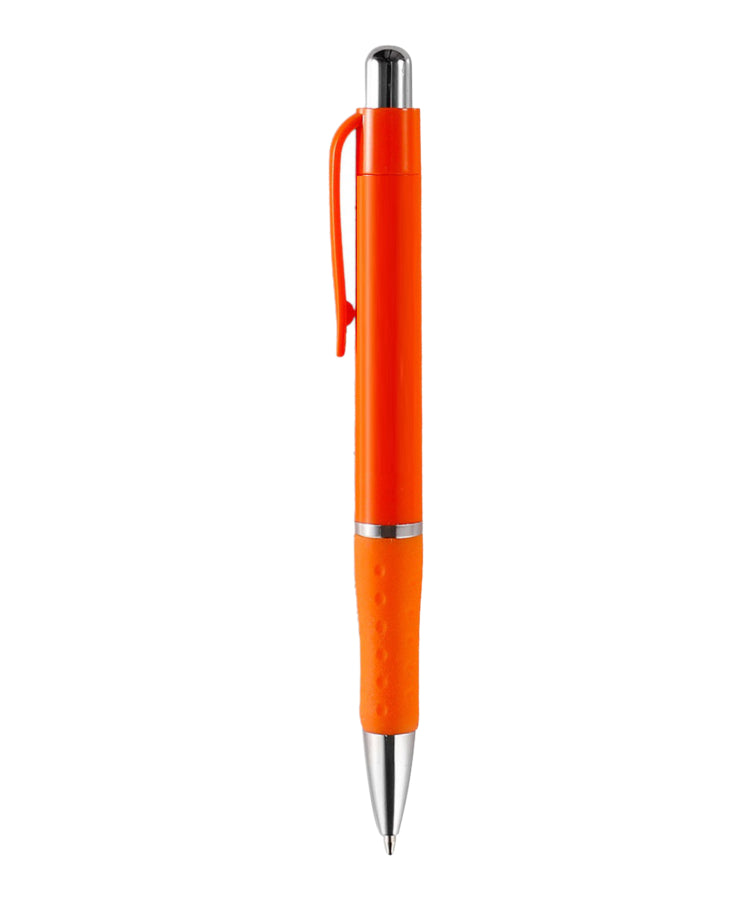 Rigid - Solid Colored Ballpoint Click Pen with grip