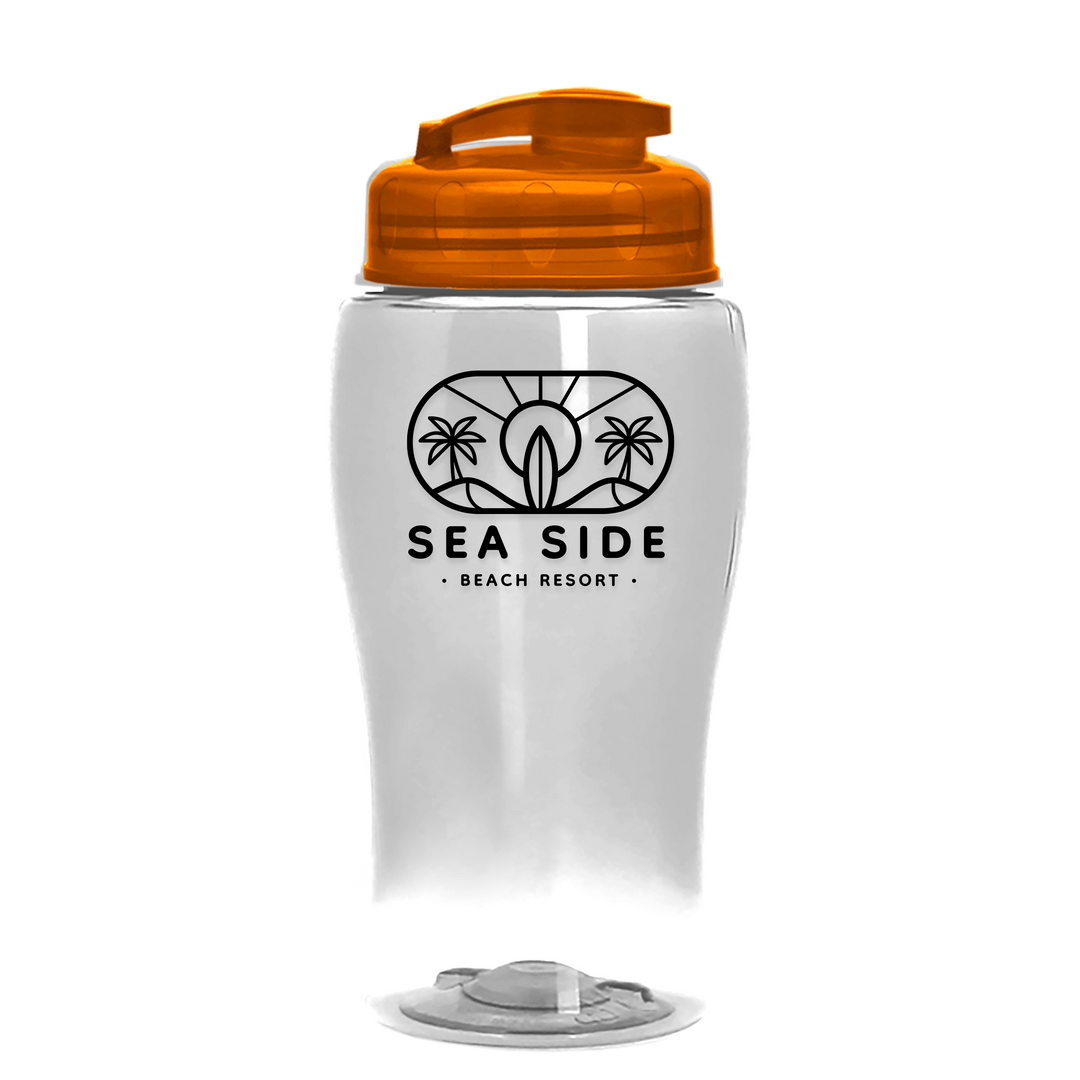 Poly-Pure Jr. - 18 oz. Transparent Bottle with USA Flip