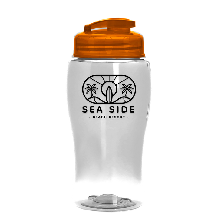 Poly-Pure Jr. - 18 oz. Transparent Bottle with USA Flip