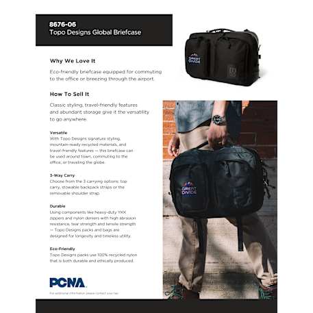 Topo Recycled Global Briefcase