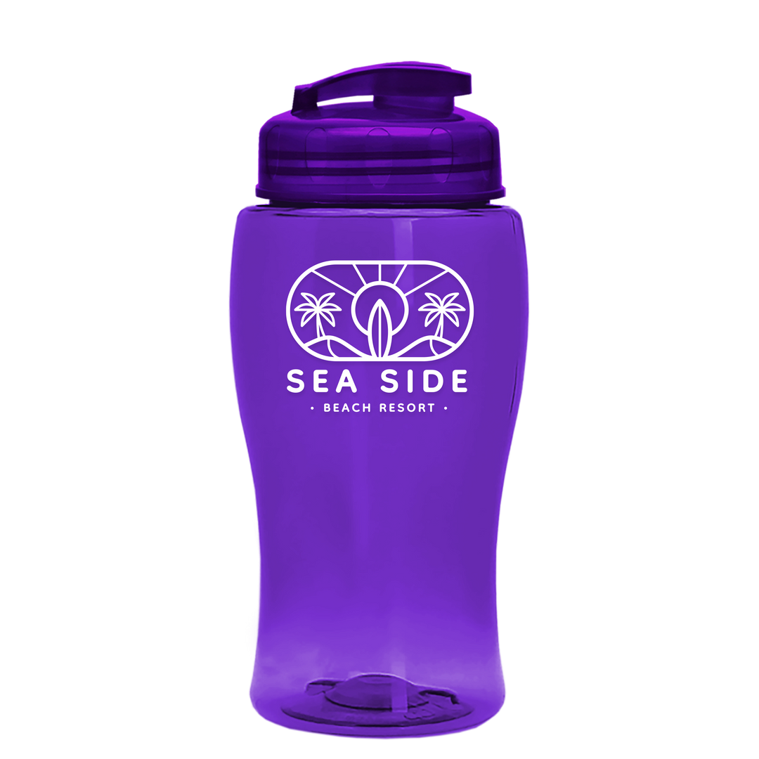 Poly-Pure Jr. - 18 oz. Transparent Bottle with USA Flip