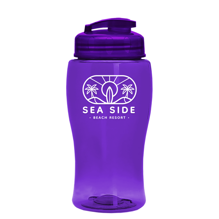 Poly-Pure Jr. - 18 oz. Transparent Bottle with USA Flip