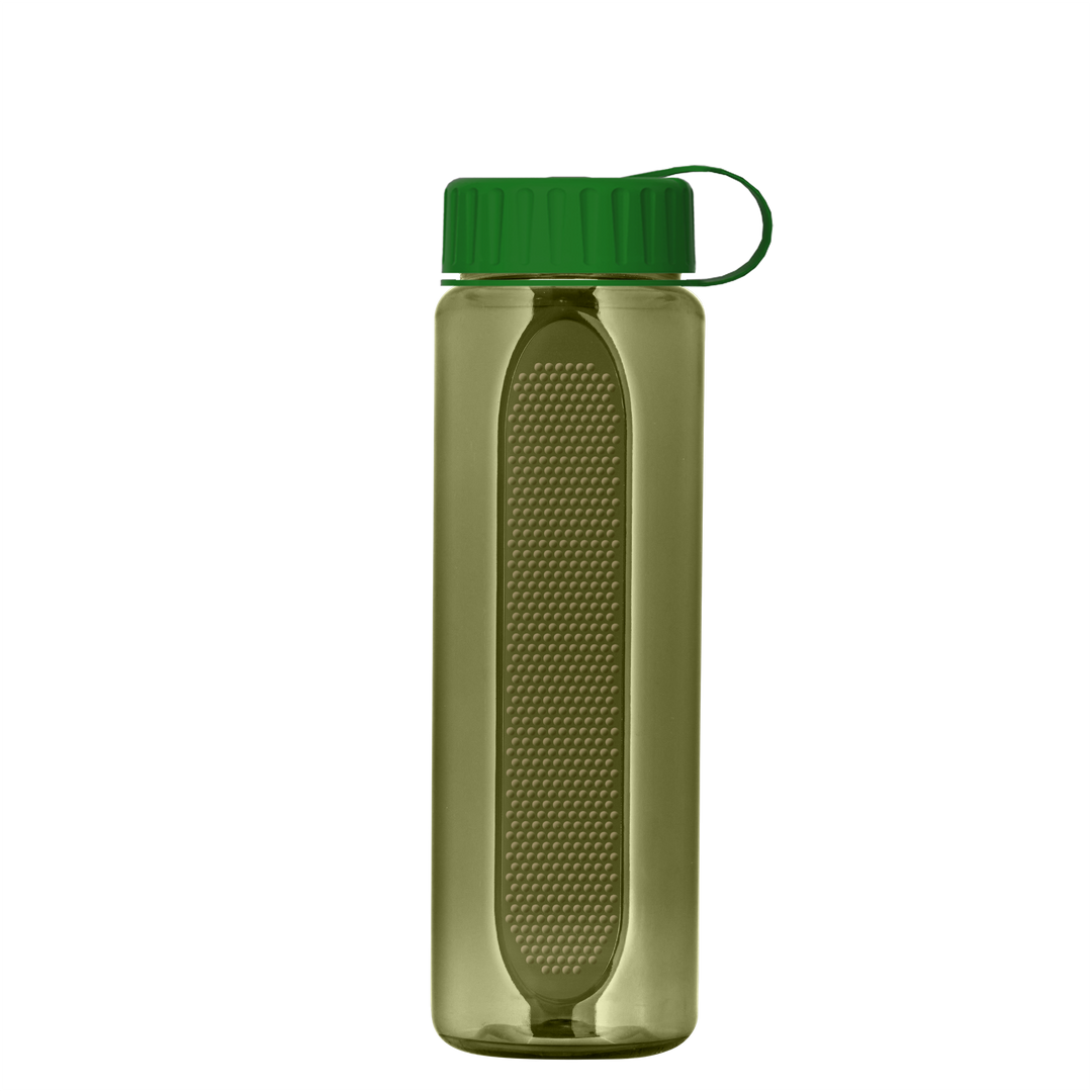 Boss Embossed RPET Bottle with Tethered Lid - 26 oz.
