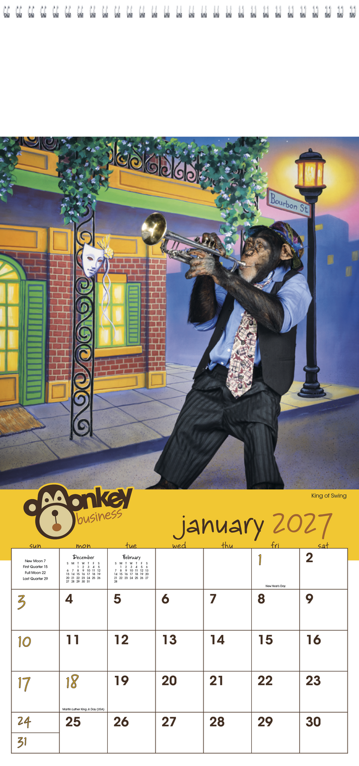 Triumph® Calendars Monkey Business Calendar