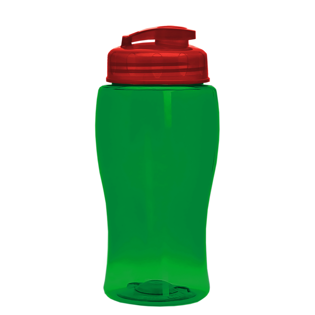 Poly-Pure Jr. - 18 oz. Transparent Bottle with USA Flip
