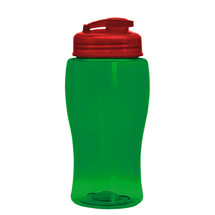 Poly-Pure Jr. - 18 oz. Transparent Bottle with USA Flip