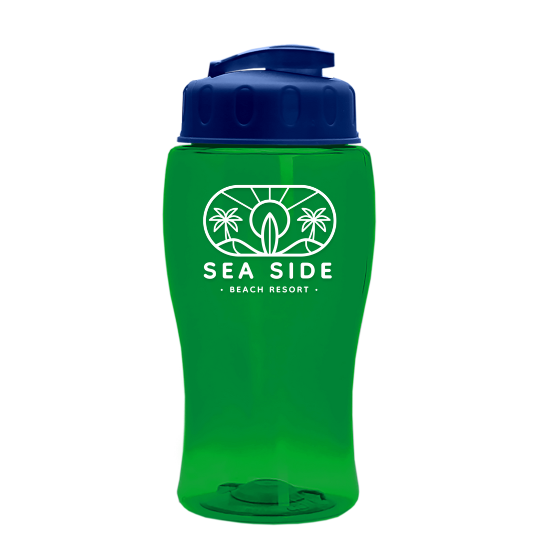Poly-Pure Jr. - 18 oz. Transparent Bottle with USA Flip