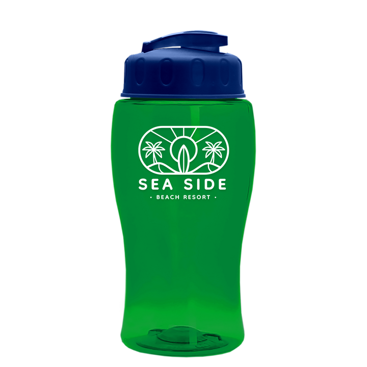 Poly-Pure Jr. - 18 oz. Transparent Bottle with USA Flip