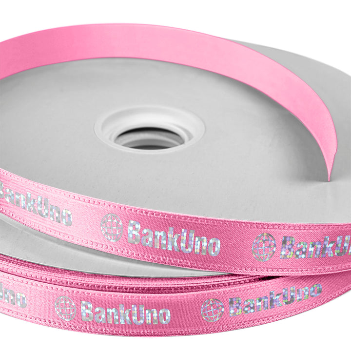5/8" Badge Satin Ribbon - 100yd Roll - Foil Print