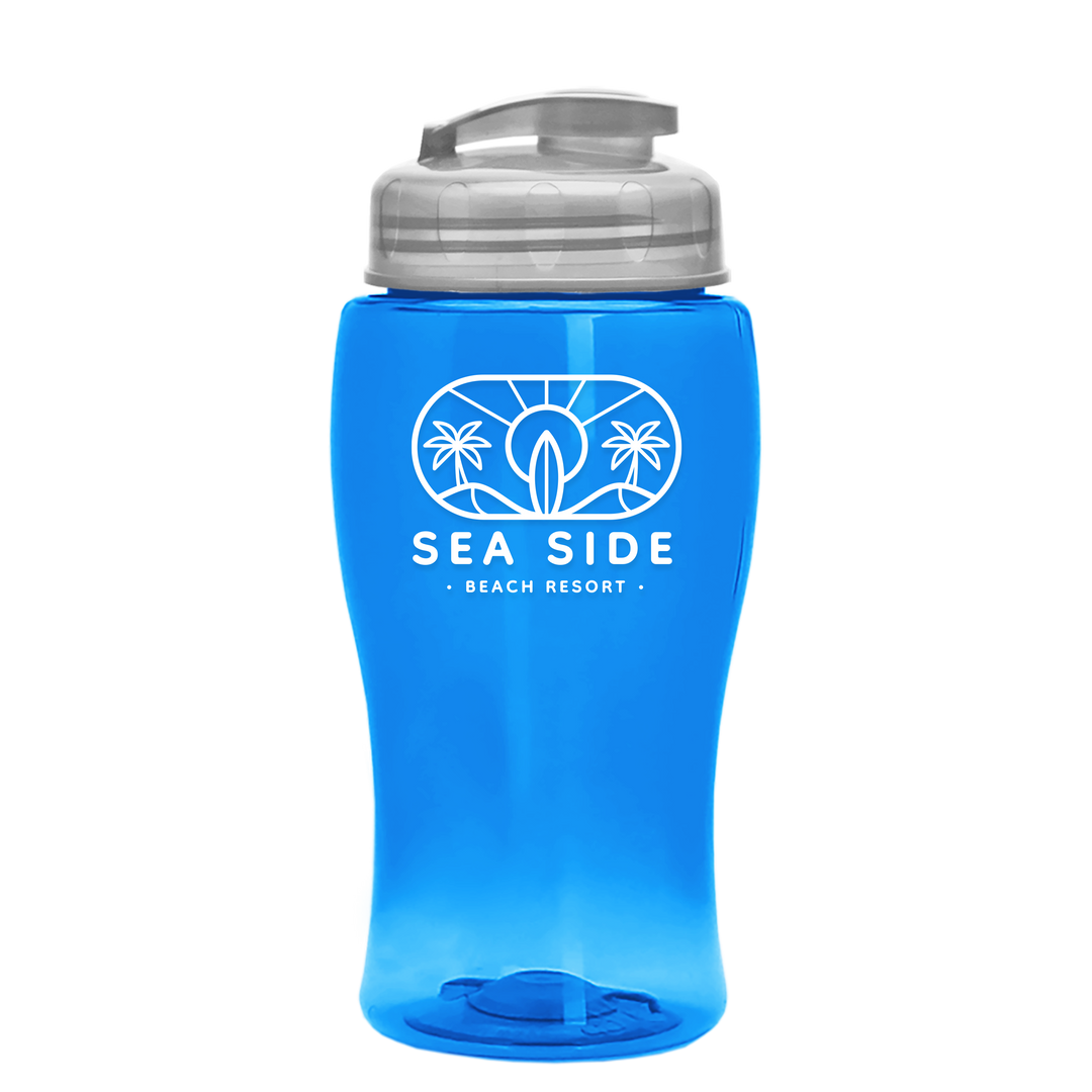 Poly-Pure Jr. - 18 oz. Transparent Bottle with USA Flip