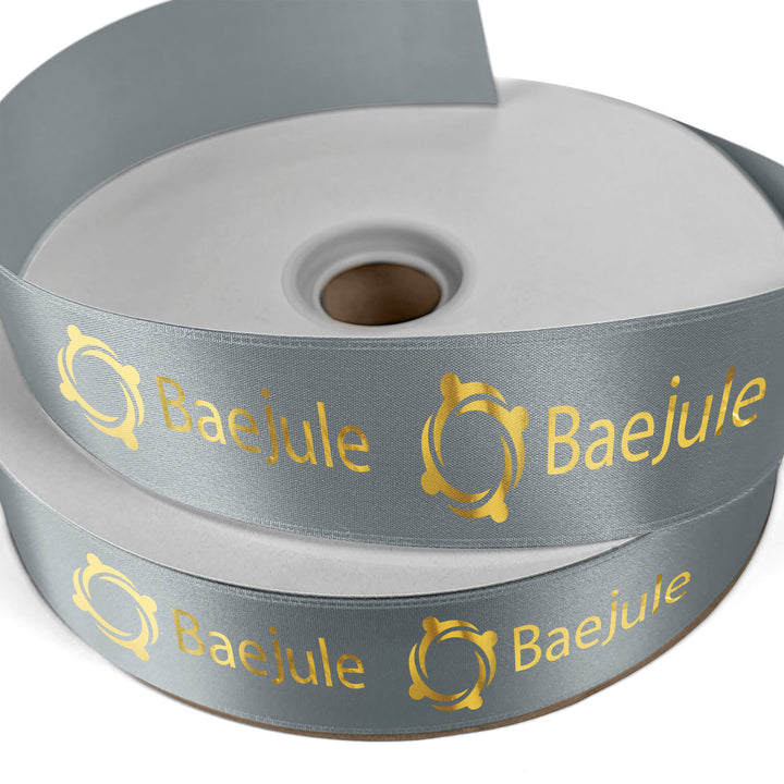 1 1/2" Badge Satin Ribbon - 100yd Roll - Foil Print