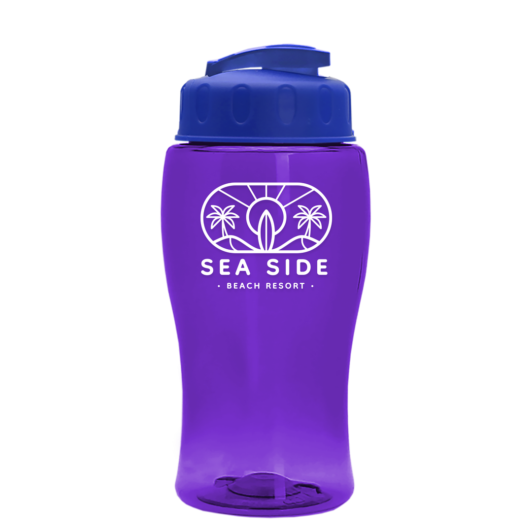 Poly-Pure Jr. - 18 oz. Transparent Bottle with USA Flip