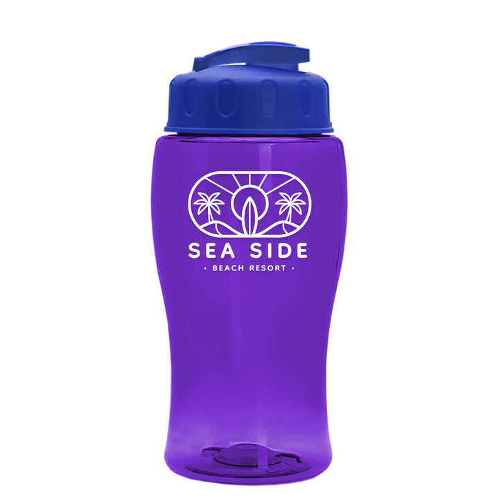 Poly-Pure Jr. - 18 oz. Transparent Bottle with USA Flip