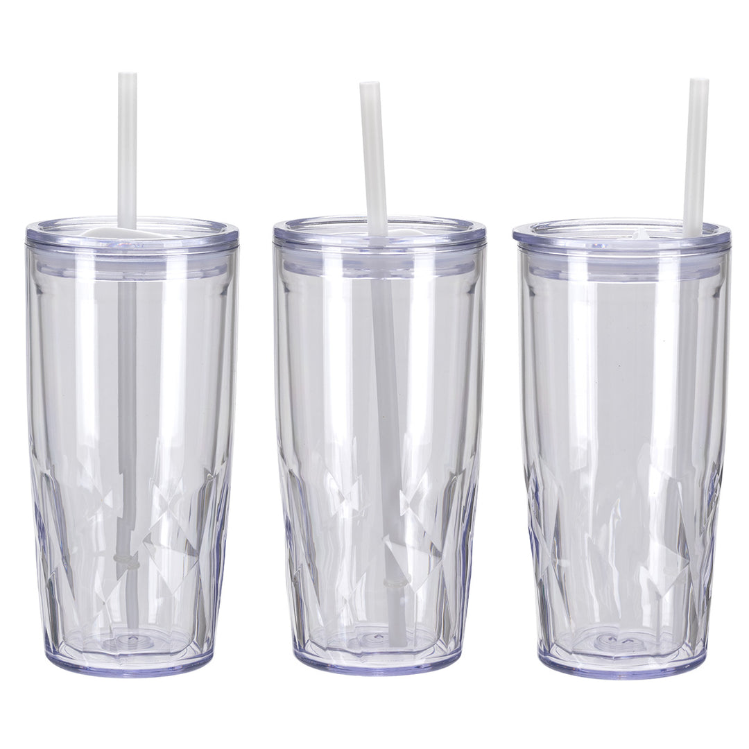 Luster 16 oz 2-in-1 Recycled Acrylic Straw Tumbler