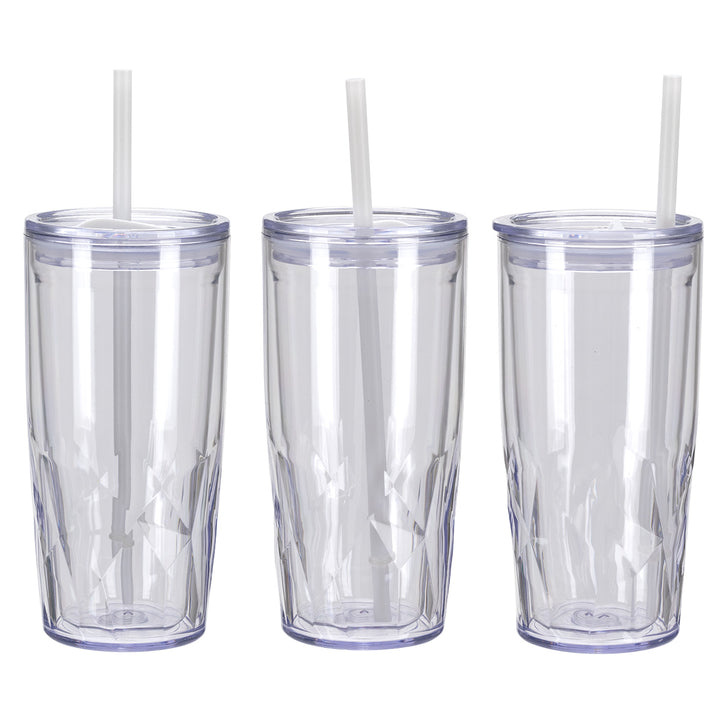 Luster 16 oz 2-in-1 Recycled Acrylic Straw Tumbler