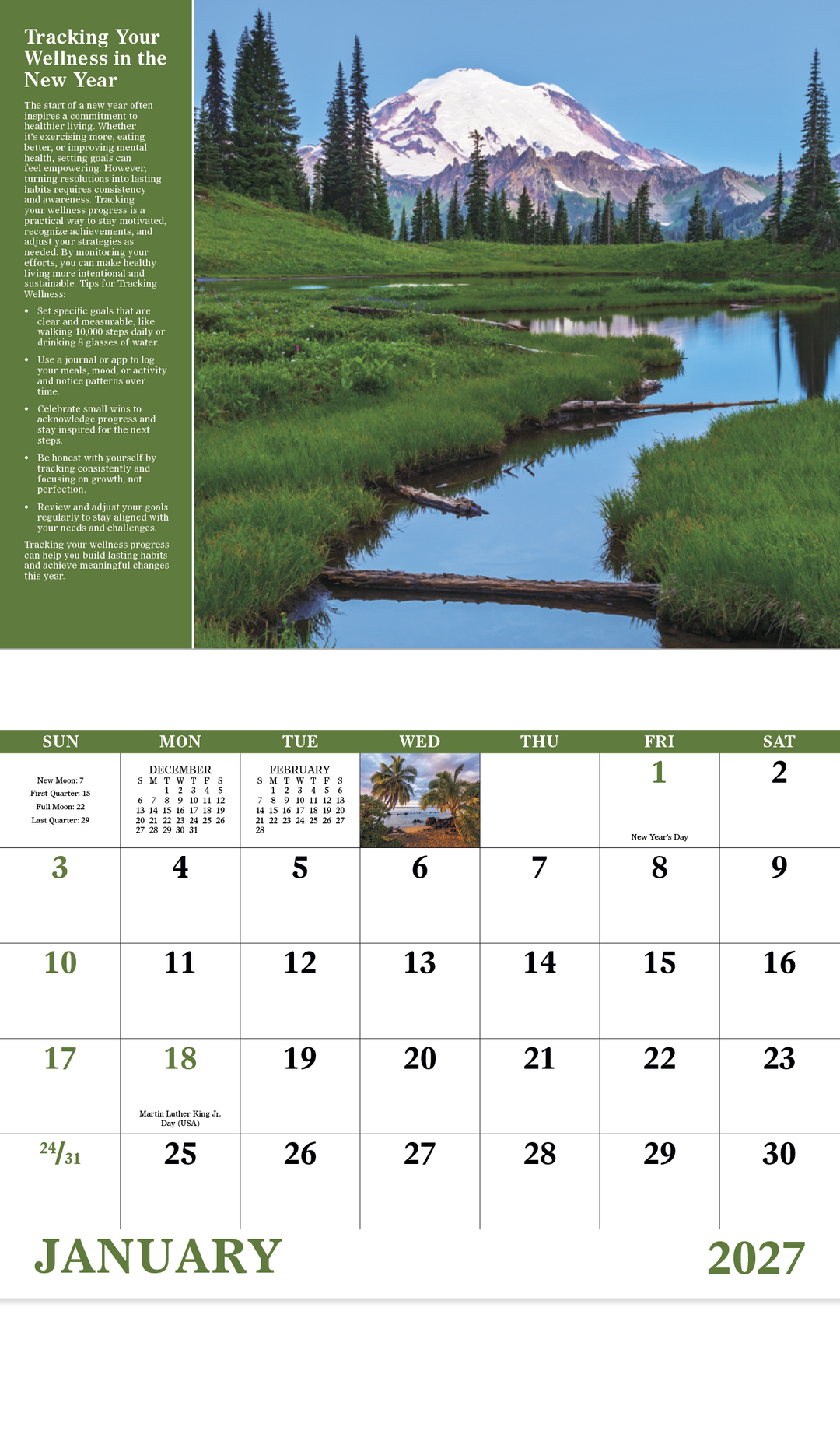 Good Value™ Healthy Living - Stapled Calendar