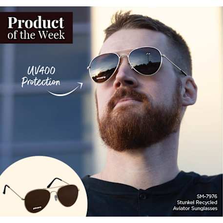 Stunkel Recycled Aviator Sunglasses