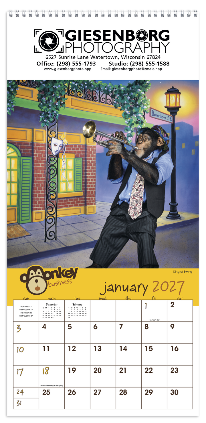 Triumph® Calendars Monkey Business Calendar