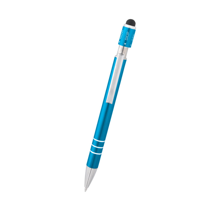 Recycled Aluminum Spin Game Top Pen With Stylus