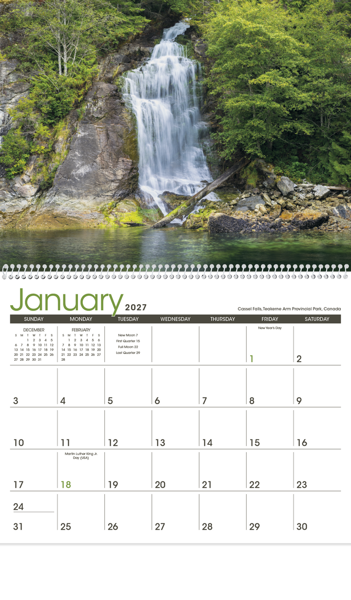 Triumph® Calendars Waterfalls Calendar