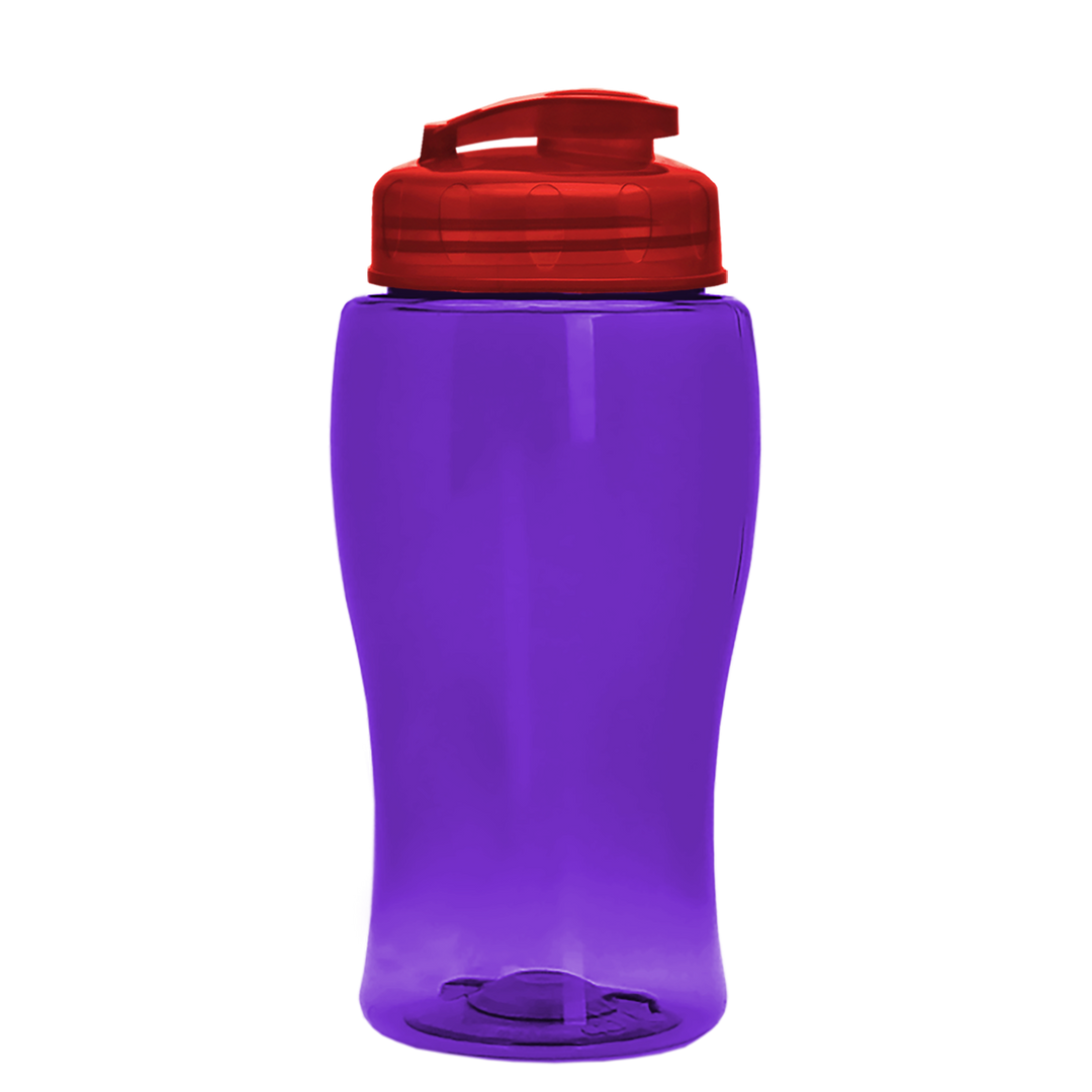 Poly-Pure Jr. - 18 oz. Transparent Bottle with USA Flip