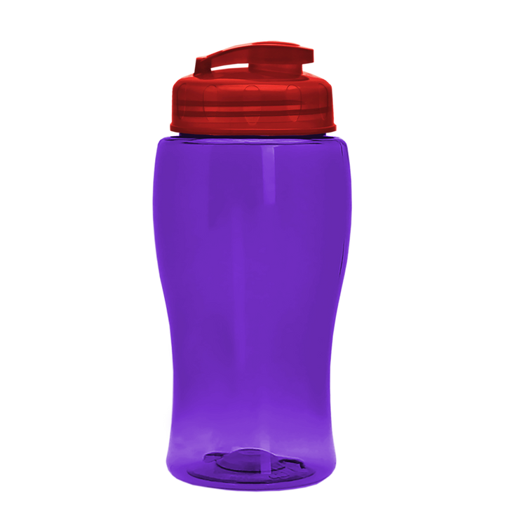Poly-Pure Jr. - 18 oz. Transparent Bottle with USA Flip