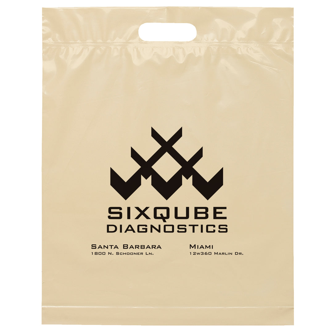 Die Cut Handle Bag - 15W x 19H x 3 - Flexo Ink Print