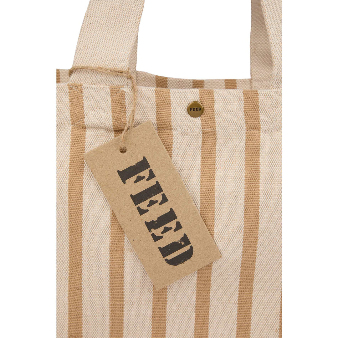 FEED Cotton and Jute Striped Tote