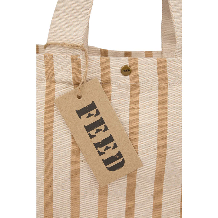 FEED Cotton and Jute Striped Tote