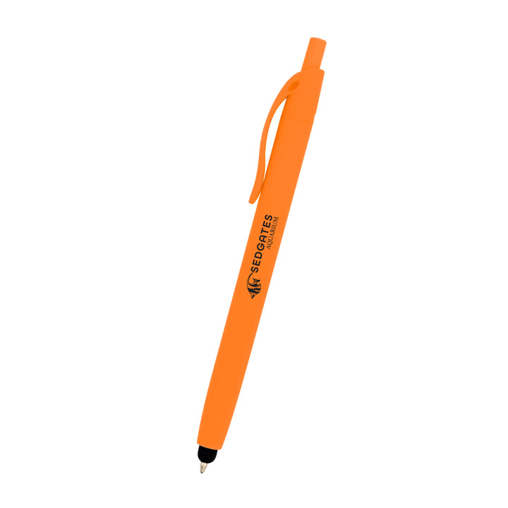 Zinnia Rubberized Pen With Stylus