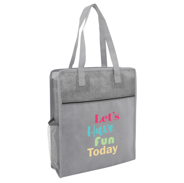 Color Basics Heathered Non-Woven Tote Bag
