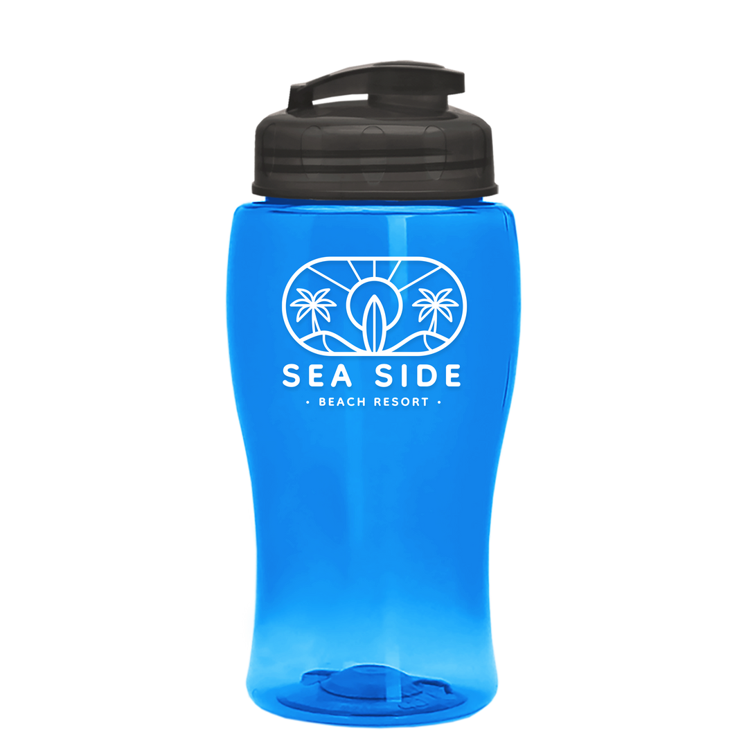 Poly-Pure Jr. - 18 oz. Transparent Bottle with USA Flip