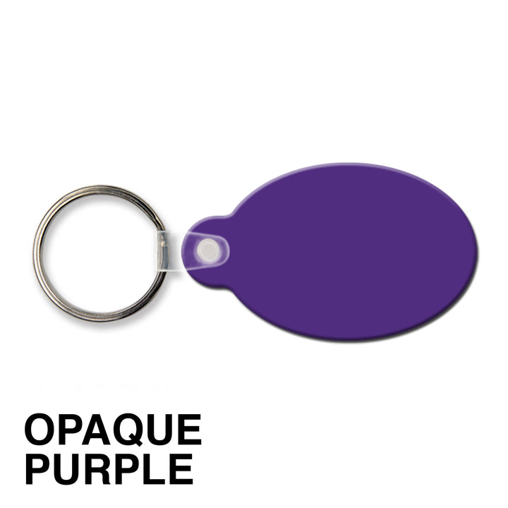 Oval w/Tab Key Tag (Spot Color)