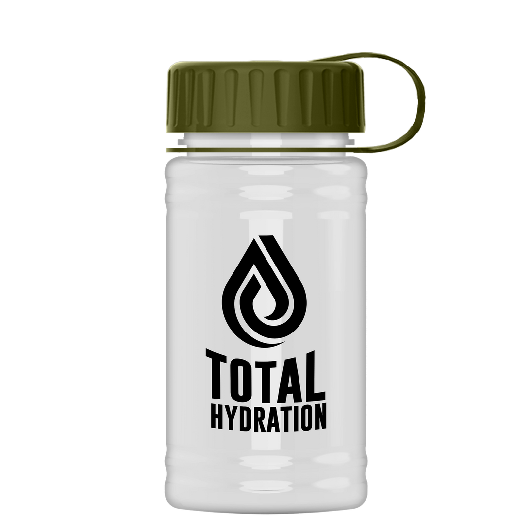 Mini RPET Bottle with Tethered Lid - 16 oz.