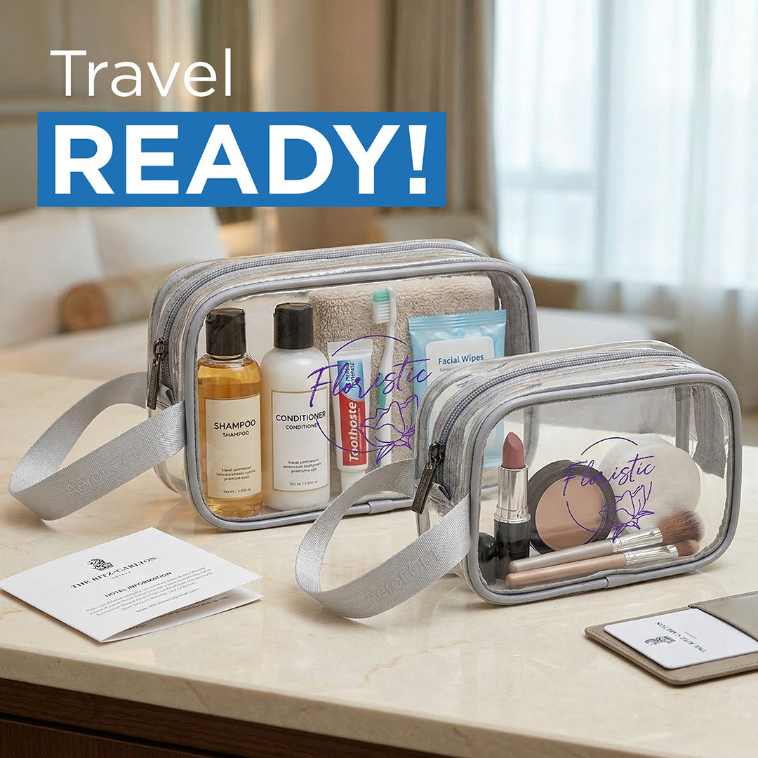 AeroLOFT® Clear View 2 pc Travel Toiletry Bags
