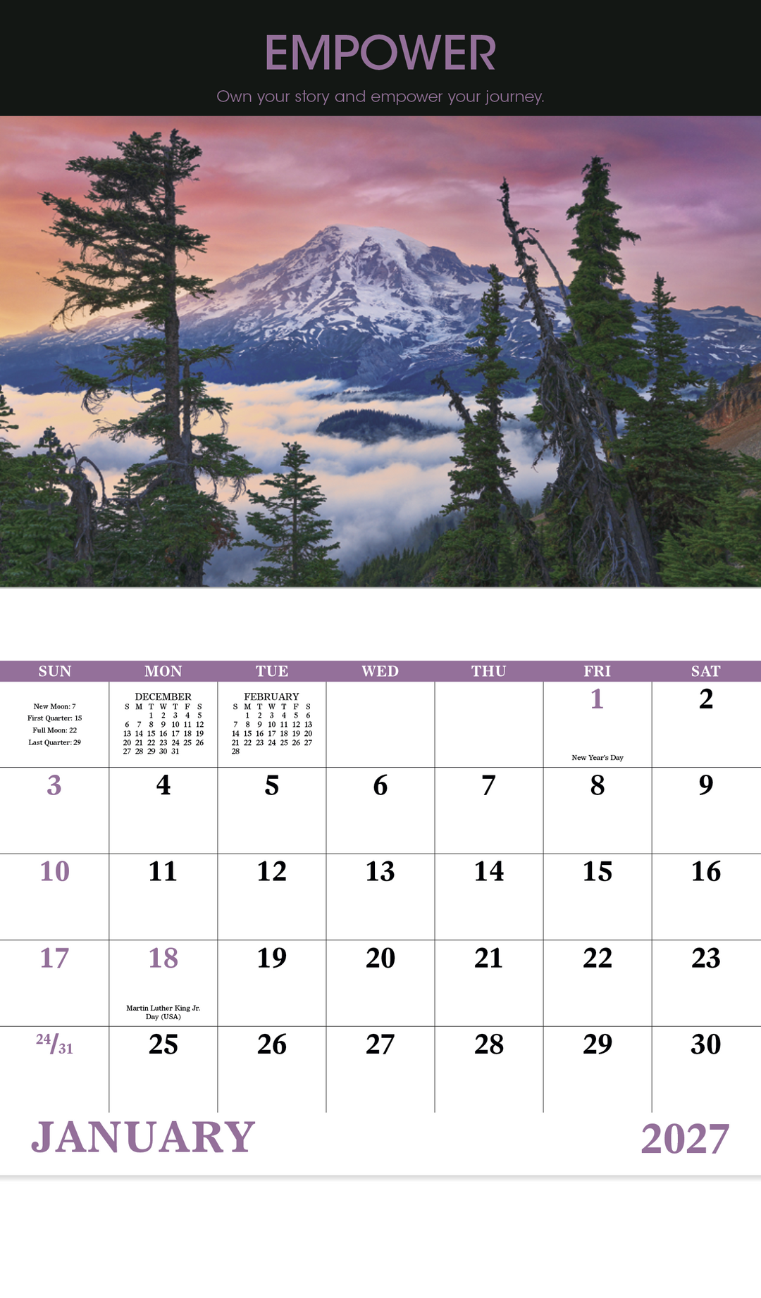Good Value™ Motivations - Stapled Calendar