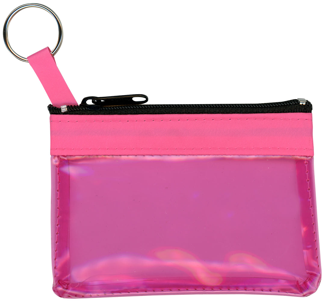 The Rainbow Translucent/ Crystal Clear Zip Pouches w/ Key Ring