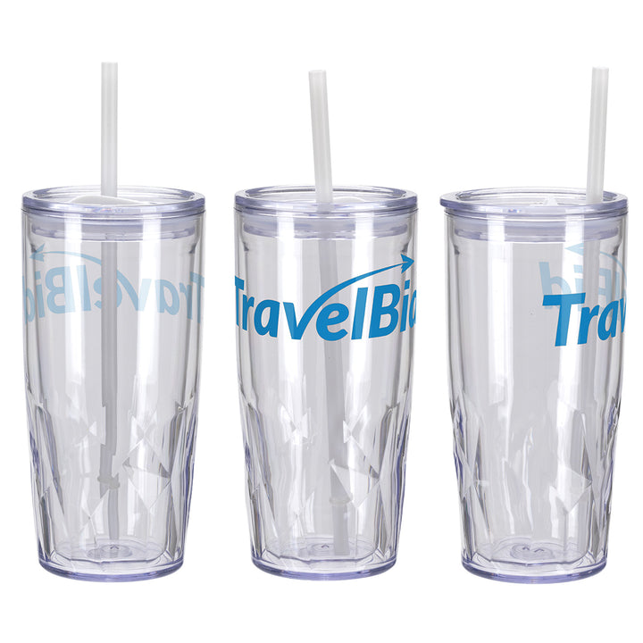 Luster 16 oz 2-in-1 Recycled Acrylic Straw Tumbler
