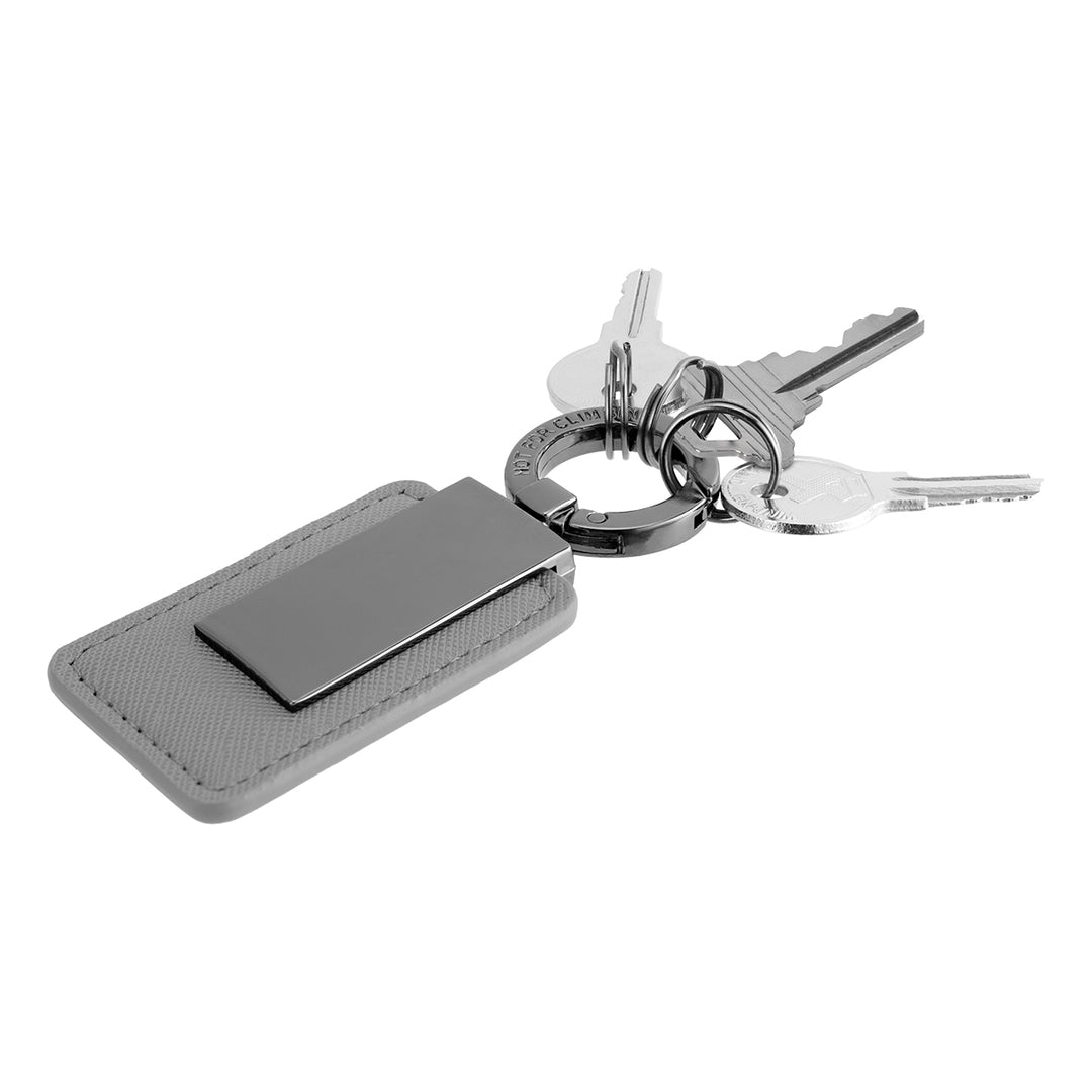Leatherette Carabiner Clip Key Tag